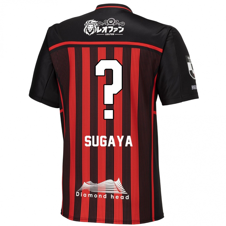 Men Football Shuto Sugaya #0 Red Black Home Jersey 2024/25 T-Shirt Za