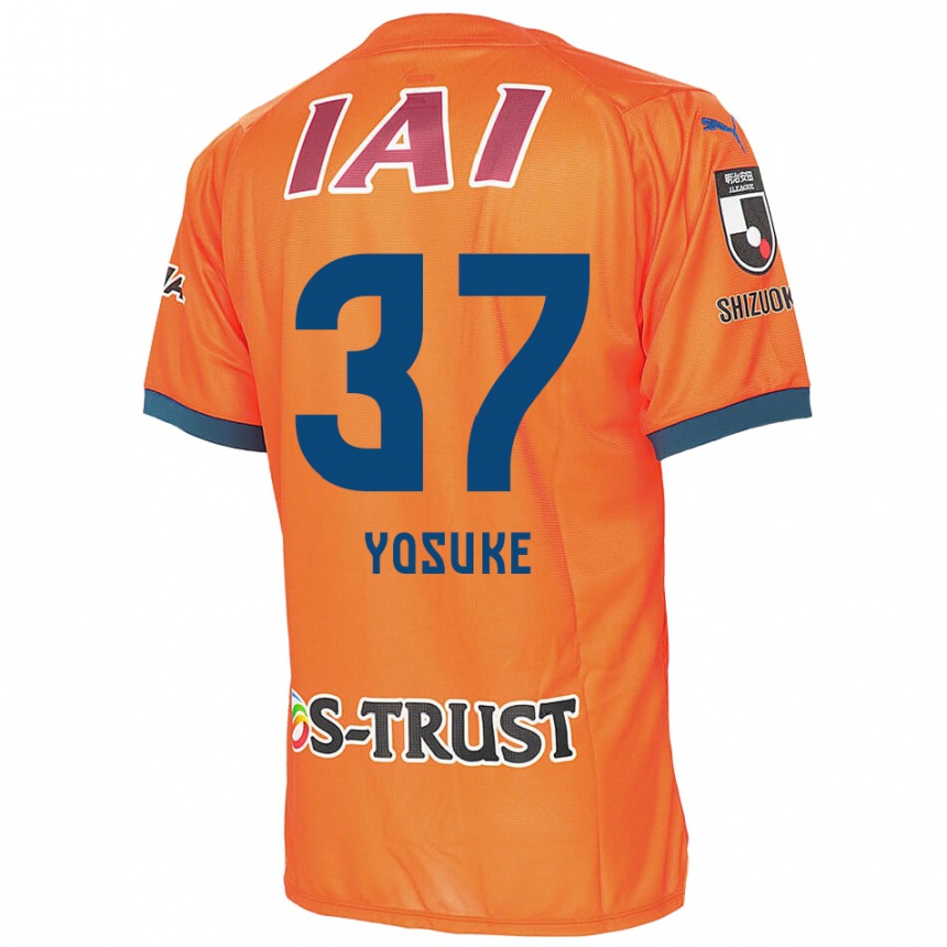 Men Football Yosuke Morishige #37 Orange Blue Home Jersey 2024/25 T-Shirt Za