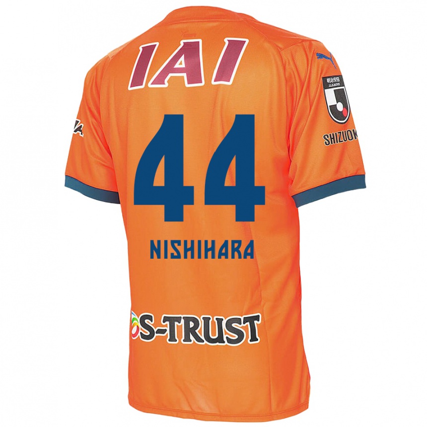 Men Football Motoki Nishihara #44 Orange Blue Home Jersey 2024/25 T-Shirt Za