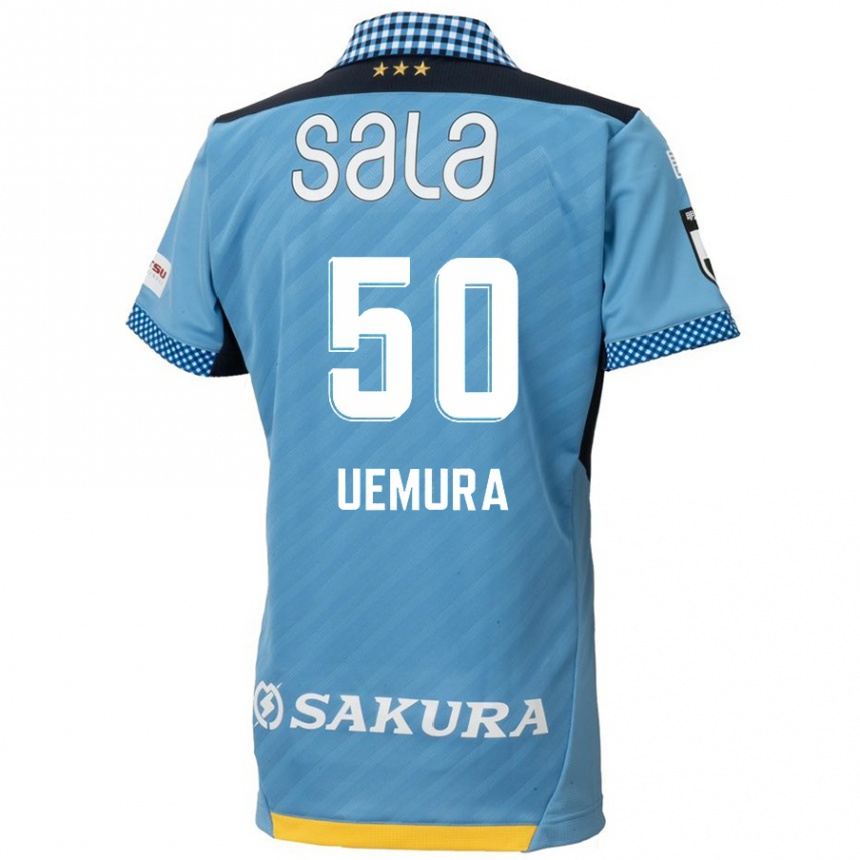 Men Football Hiroto Uemura #50 Blue Black Home Jersey 2024/25 T-Shirt Za