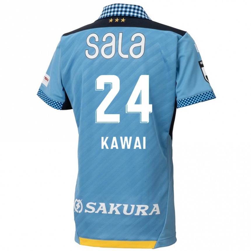 Men Football Yuki Kawai #24 Blue Black Home Jersey 2024/25 T-Shirt Za