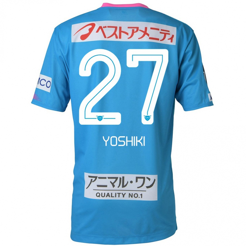 Men Football Yoshiki Narahara #27 Blue Pink Home Jersey 2024/25 T-Shirt Za