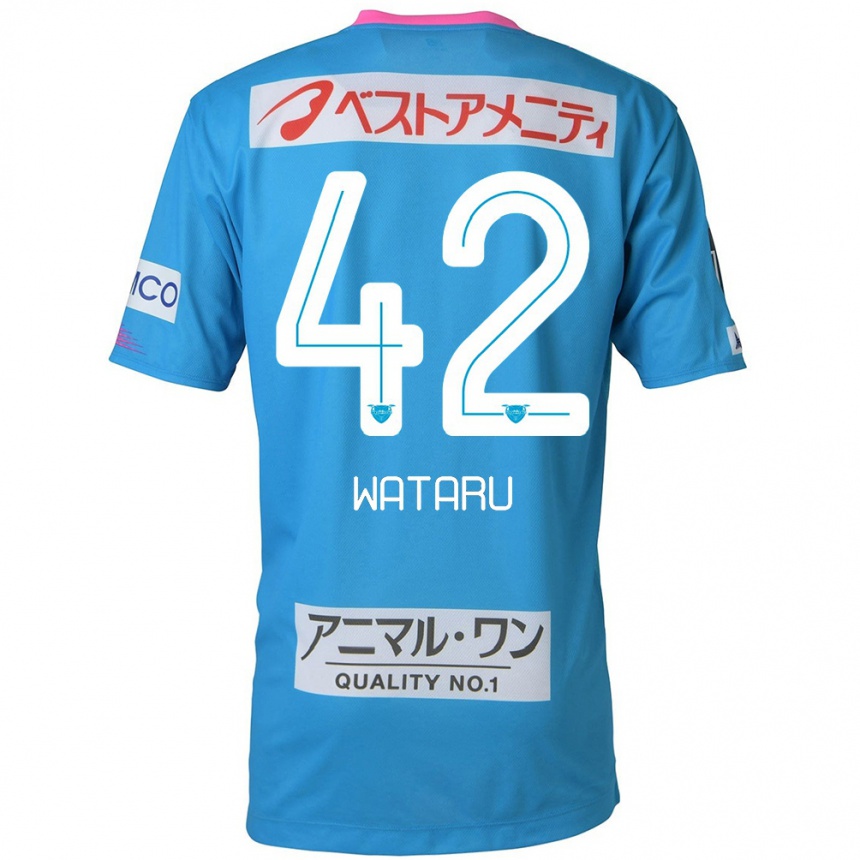 Men Football Wataru Harada #42 Blue Pink Home Jersey 2024/25 T-Shirt Za