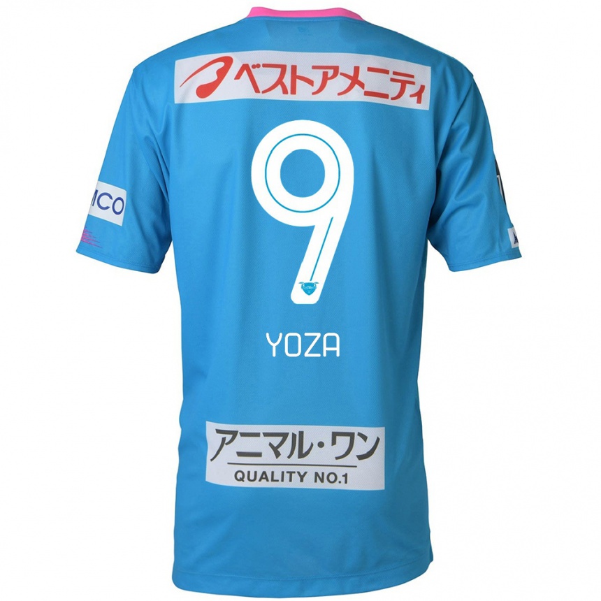 Men Football Tomomichi Yoza #9 Blue Pink Home Jersey 2024/25 T-Shirt Za