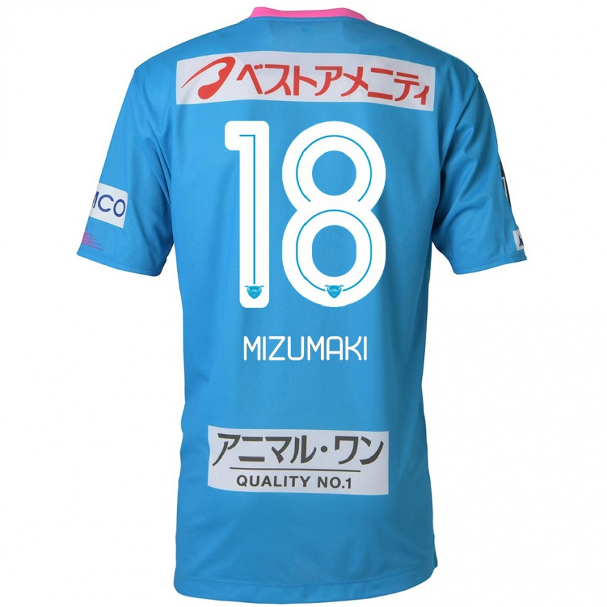 Men Football Tokito Mizumaki #18 Blue Pink Home Jersey 2024/25 T-Shirt Za