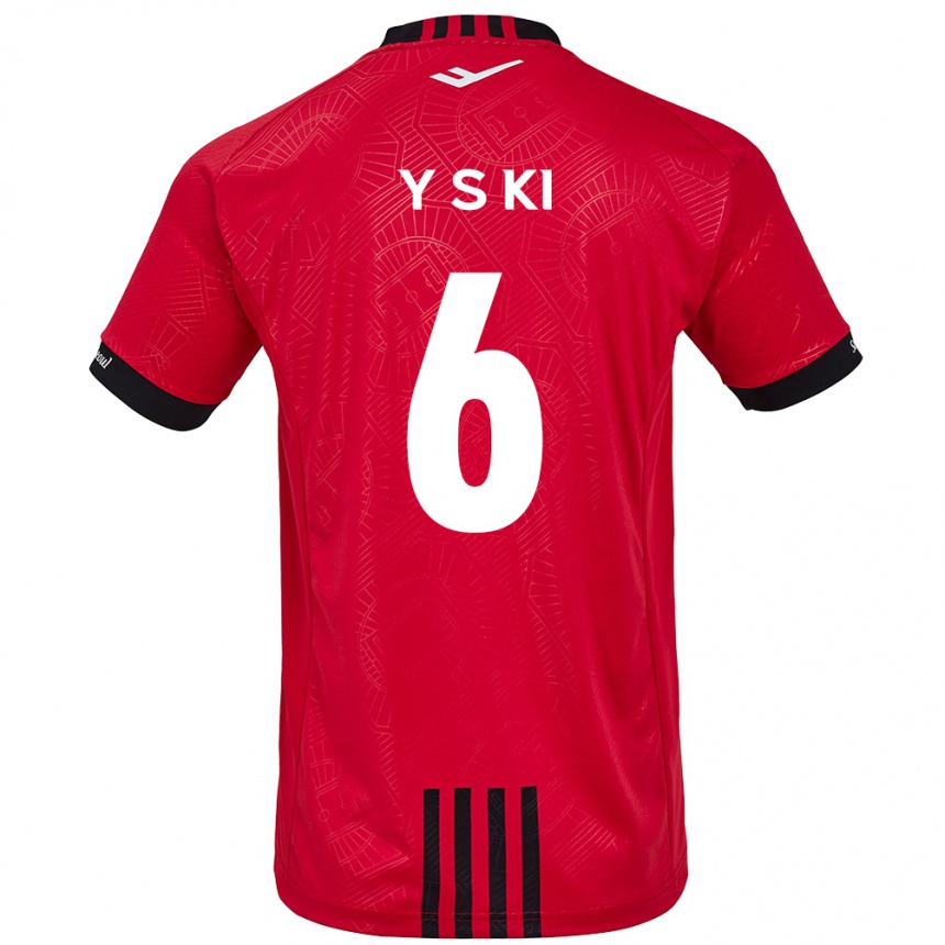 Men Football Sung-Yueng Ki #6 Red Black Home Jersey 2024/25 T-Shirt Za