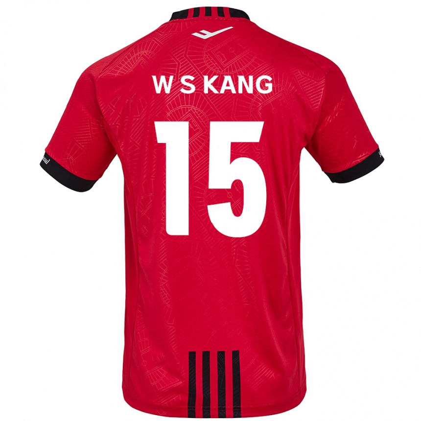 Men Football Sang-Woo Kang #15 Red Black Home Jersey 2024/25 T-Shirt Za