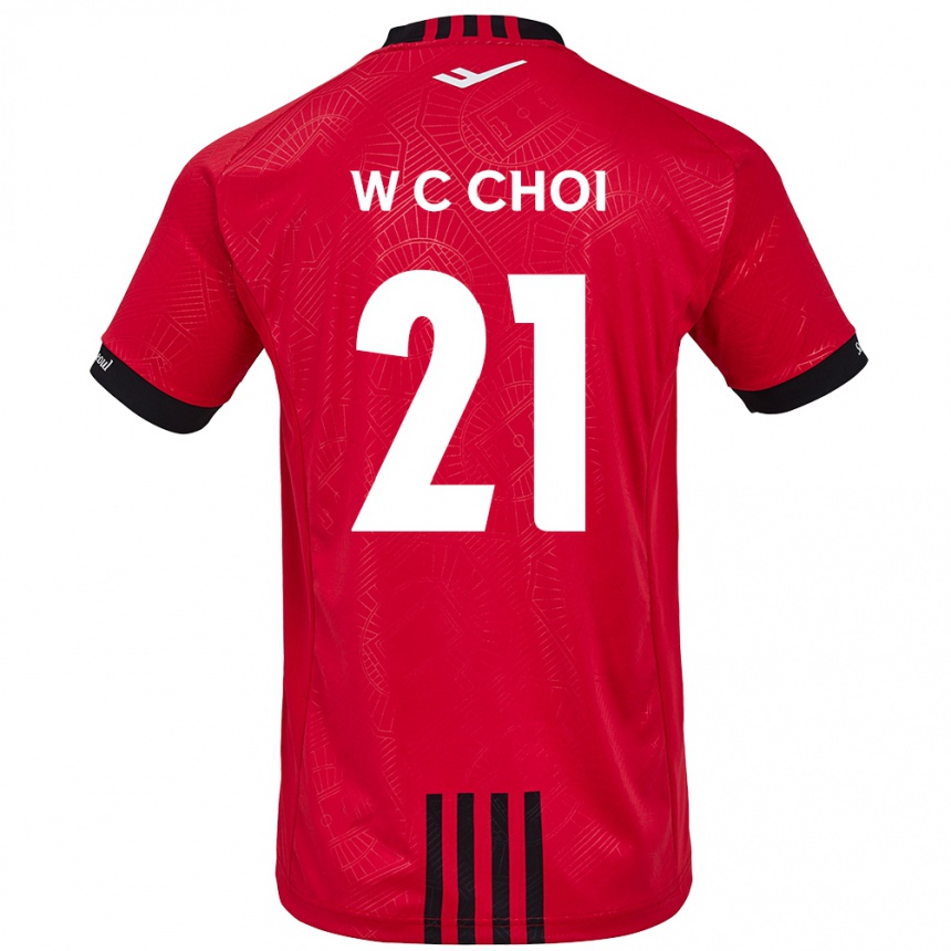 Men Football Cheol-Won Choi #21 Red Black Home Jersey 2024/25 T-Shirt Za