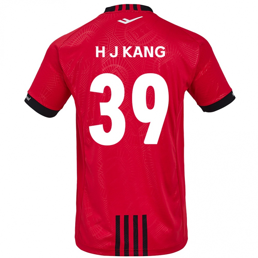 Men Football Ju-Hyeok Kang #39 Red Black Home Jersey 2024/25 T-Shirt Za