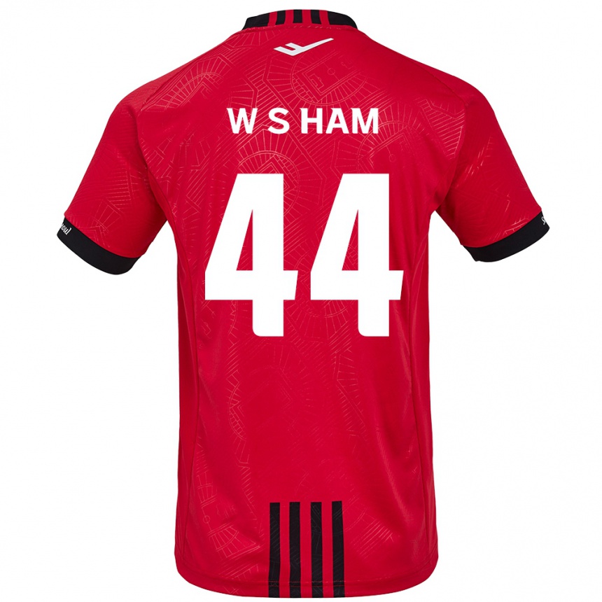 Men Football Sun-Woo Ham #44 Red Black Home Jersey 2024/25 T-Shirt Za