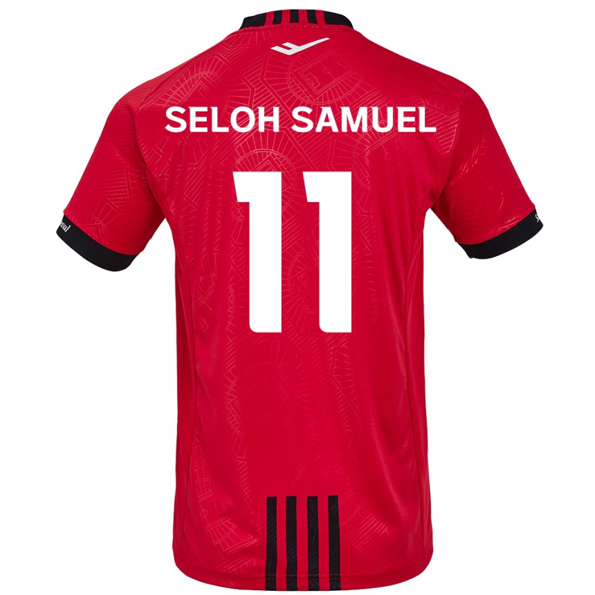 Men Football Gbato Seloh Samuel #11 Red Black Home Jersey 2024/25 T-Shirt Za