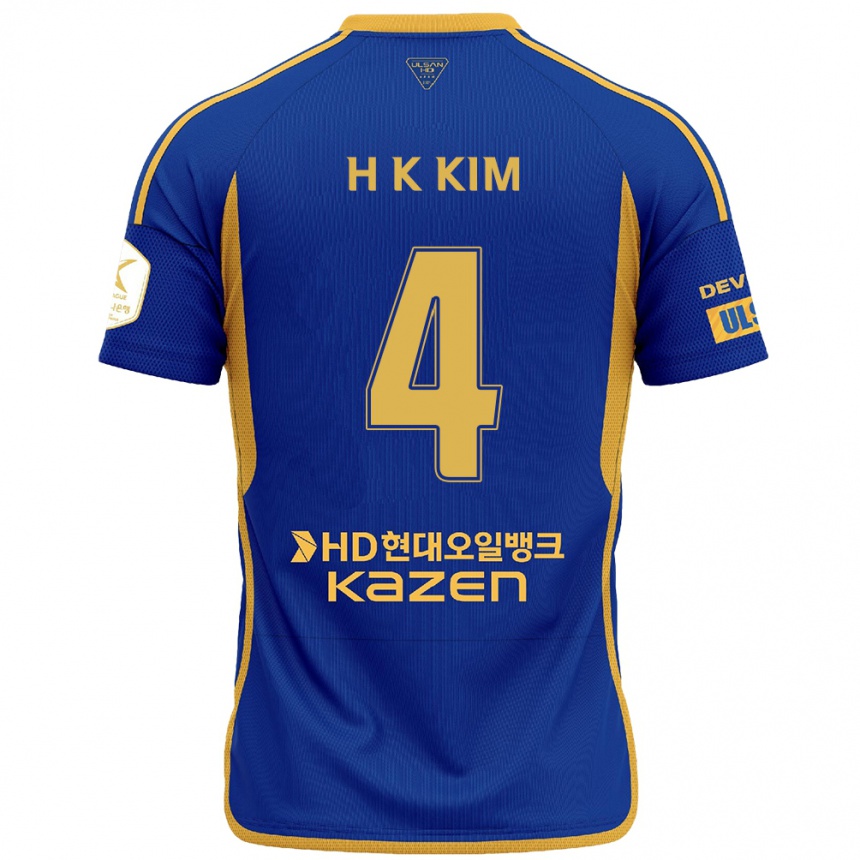 Men Football Kee-Hee Kim #4 Blue Yellow Home Jersey 2024/25 T-Shirt Za