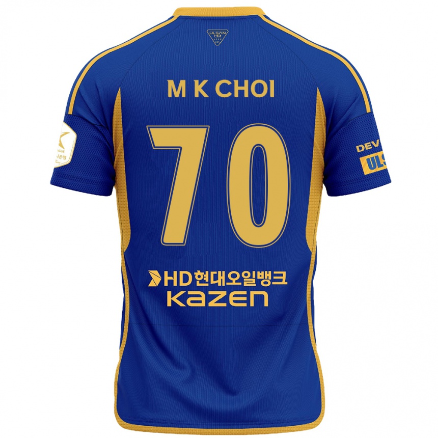 Men Football Kang-Min Choi #70 Blue Yellow Home Jersey 2024/25 T-Shirt Za