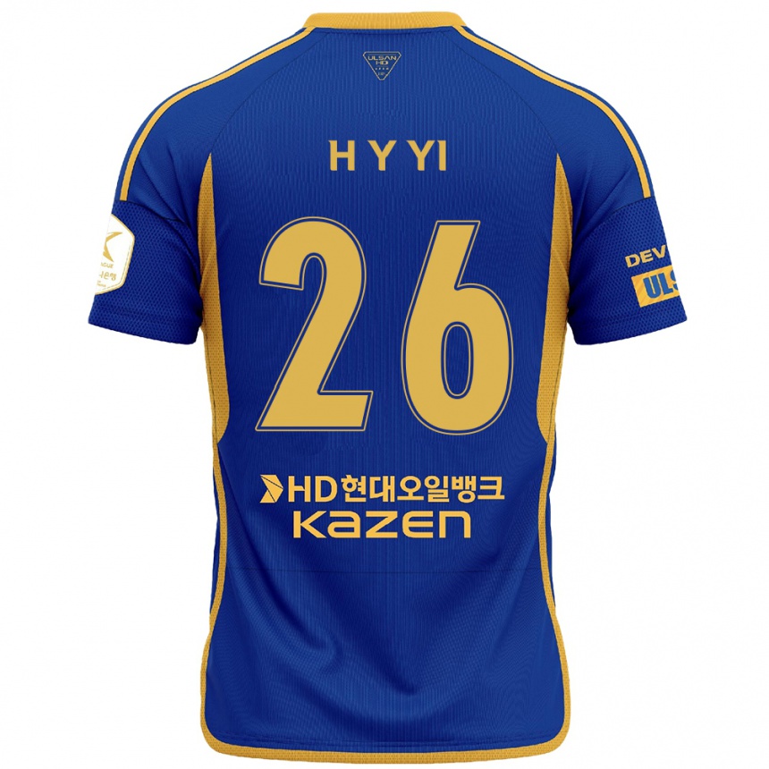 Men Football Yong-Hyeon Yi #26 Blue Yellow Home Jersey 2024/25 T-Shirt Za