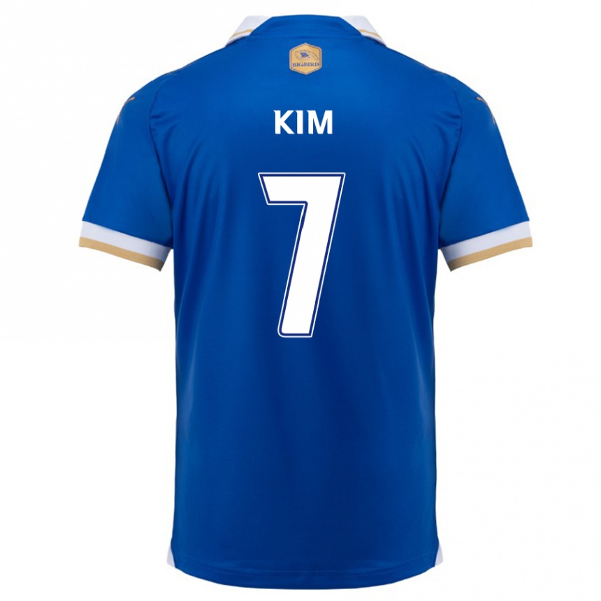 Men Football Hyun Kim #7 Blue White Home Jersey 2024/25 T-Shirt Za