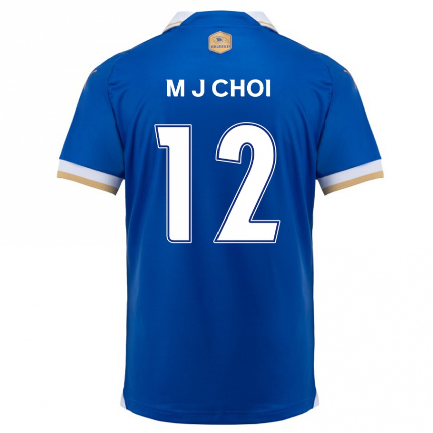 Men Football Ji-Moog Choi #12 Blue White Home Jersey 2024/25 T-Shirt Za