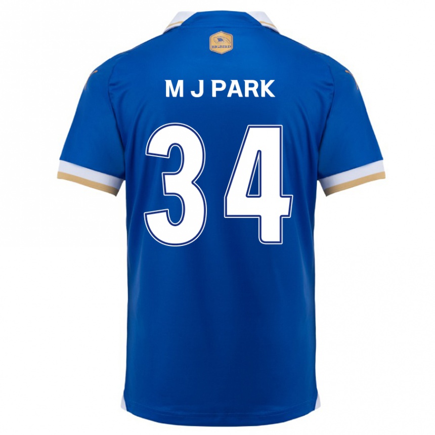 Men Football Ji-Min Park #34 Blue White Home Jersey 2024/25 T-Shirt Za