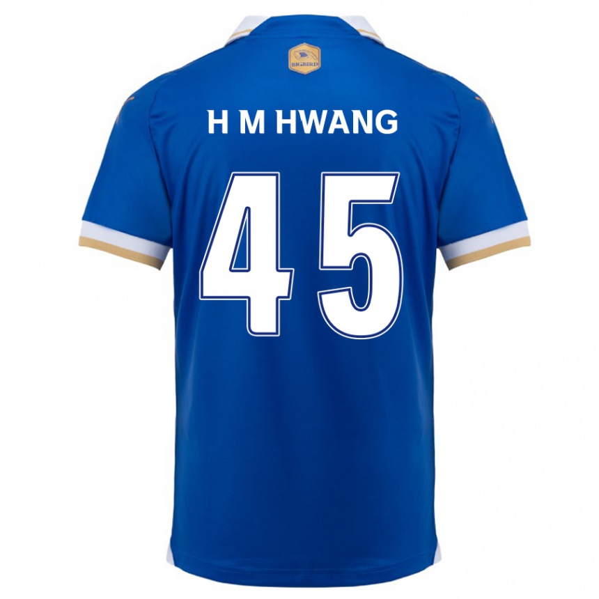 Men Football Myung-Hyun Hwang #45 Blue White Home Jersey 2024/25 T-Shirt Za