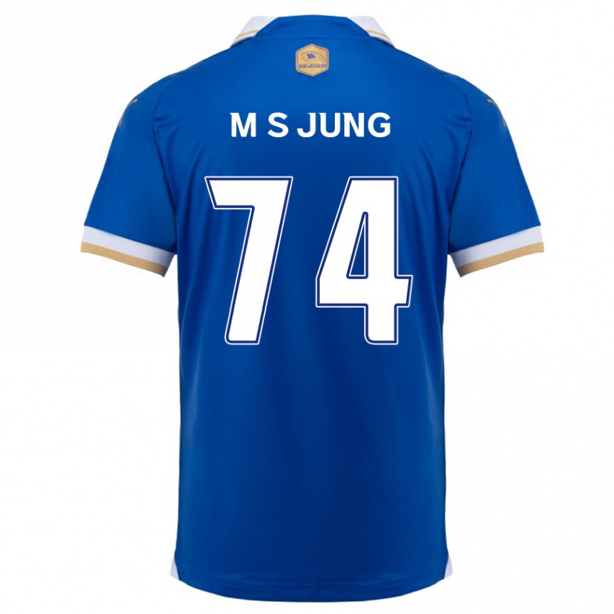 Men Football Sung-Min Jung #74 Blue White Home Jersey 2024/25 T-Shirt Za