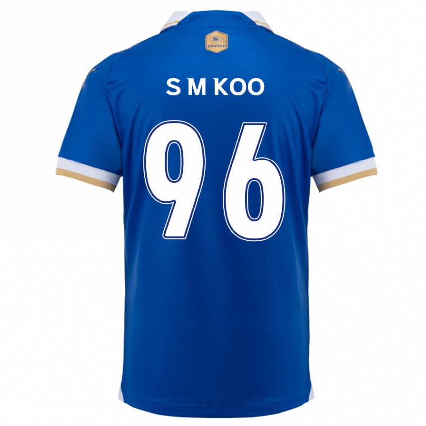 Men Football Min-Seo Koo #96 Blue White Home Jersey 2024/25 T-Shirt Za