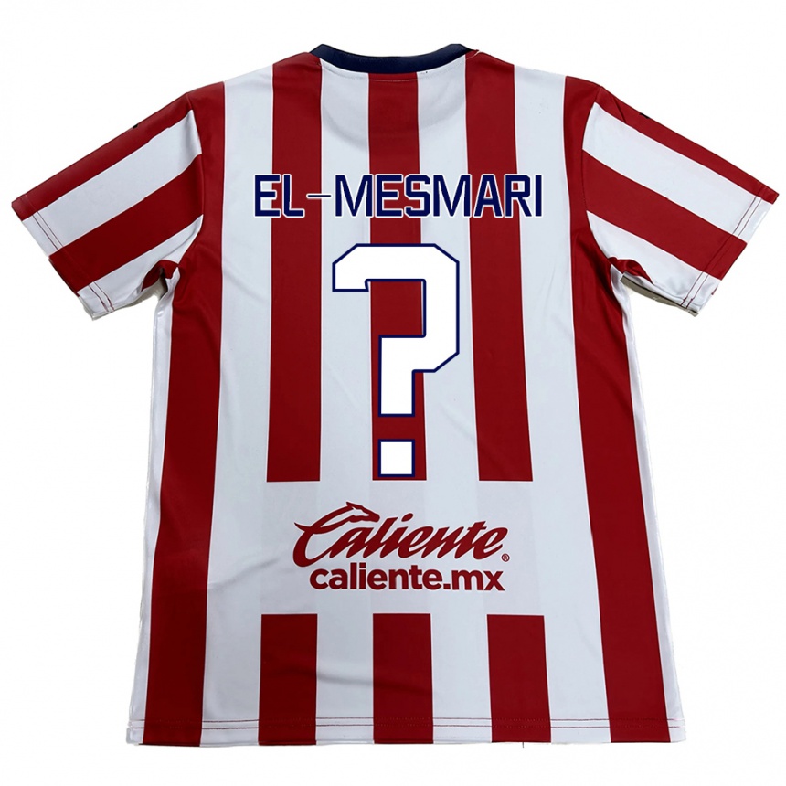 Men Football Bruce El-Mesmari #0 Red White Home Jersey 2024/25 T-Shirt Za