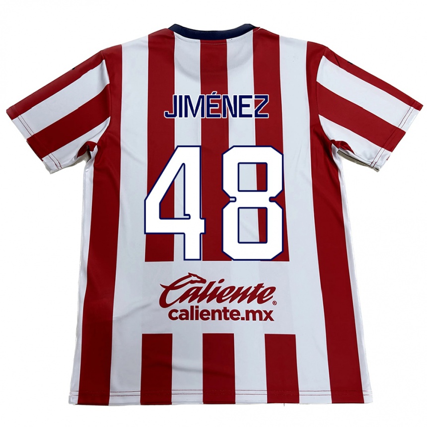 Men Football Leonardo Jiménez #48 Red White Home Jersey 2024/25 T-Shirt Za