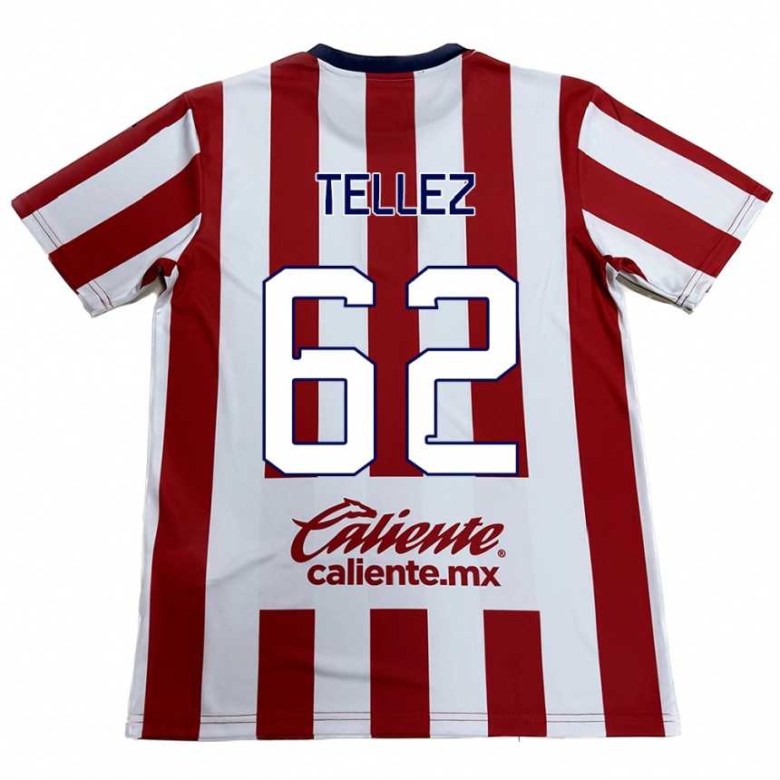 Men Football Brandon Téllez #62 Red White Home Jersey 2024/25 T-Shirt Za