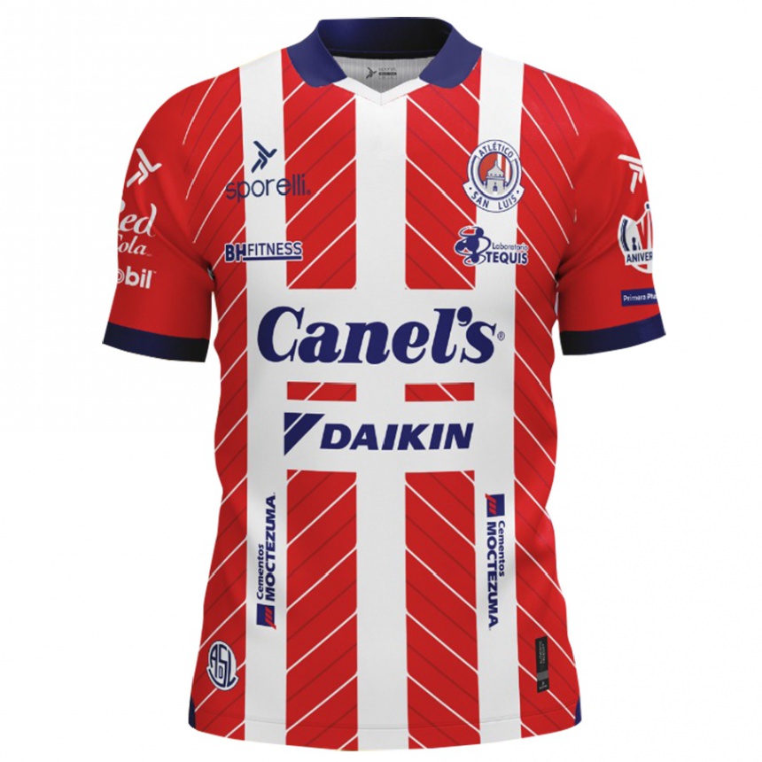 Men Football Óscar Macías #21 Red White Home Jersey 2024/25 T-Shirt Za