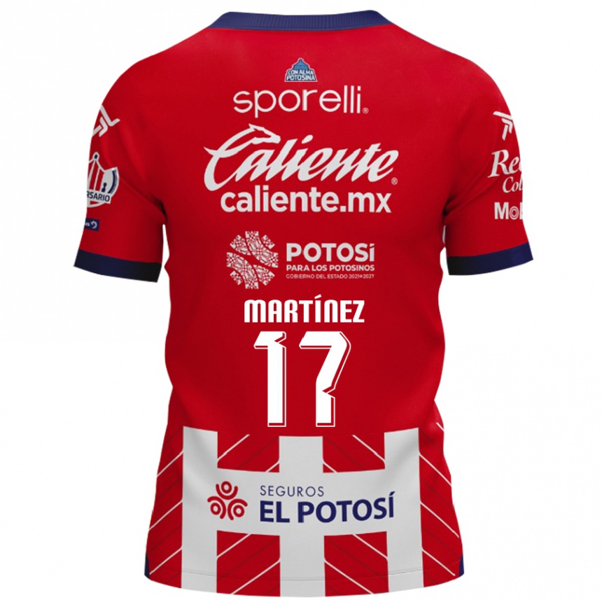 Men Football Gabriel Martínez #17 Red White Home Jersey 2024/25 T-Shirt Za