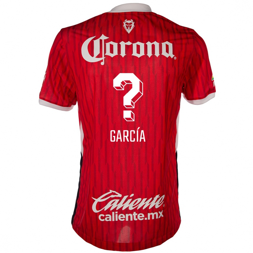 Men Football Carlos García #0 Red White Home Jersey 2024/25 T-Shirt Za