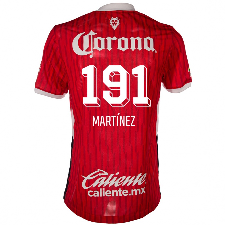 Men Football Kevin Martínez #191 Red White Home Jersey 2024/25 T-Shirt Za