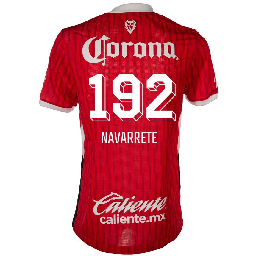 Men Football Luis Navarrete #192 Red White Home Jersey 2024/25 T-Shirt Za