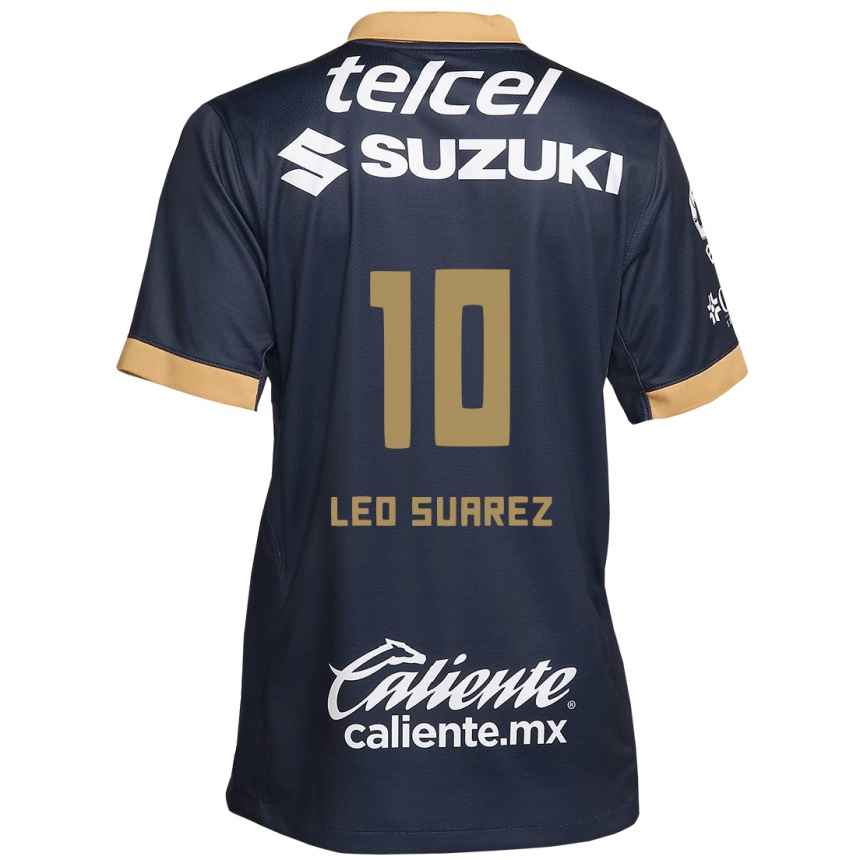 Men Football Leo Suárez #10 Obsidian Gold White Away Jersey 2024/25 T-Shirt Za