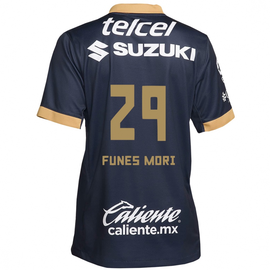 Men Football Rogelio Funes Mori #29 Obsidian Gold White Away Jersey 2024/25 T-Shirt Za