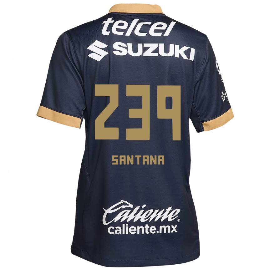 Men Football Guillermo Santana #239 Obsidian Gold White Away Jersey 2024/25 T-Shirt Za