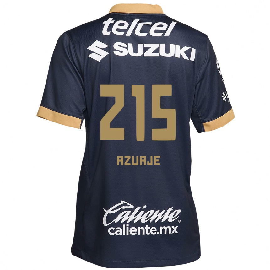 Men Football Ángel Azuaje #215 Obsidian Gold White Away Jersey 2024/25 T-Shirt Za