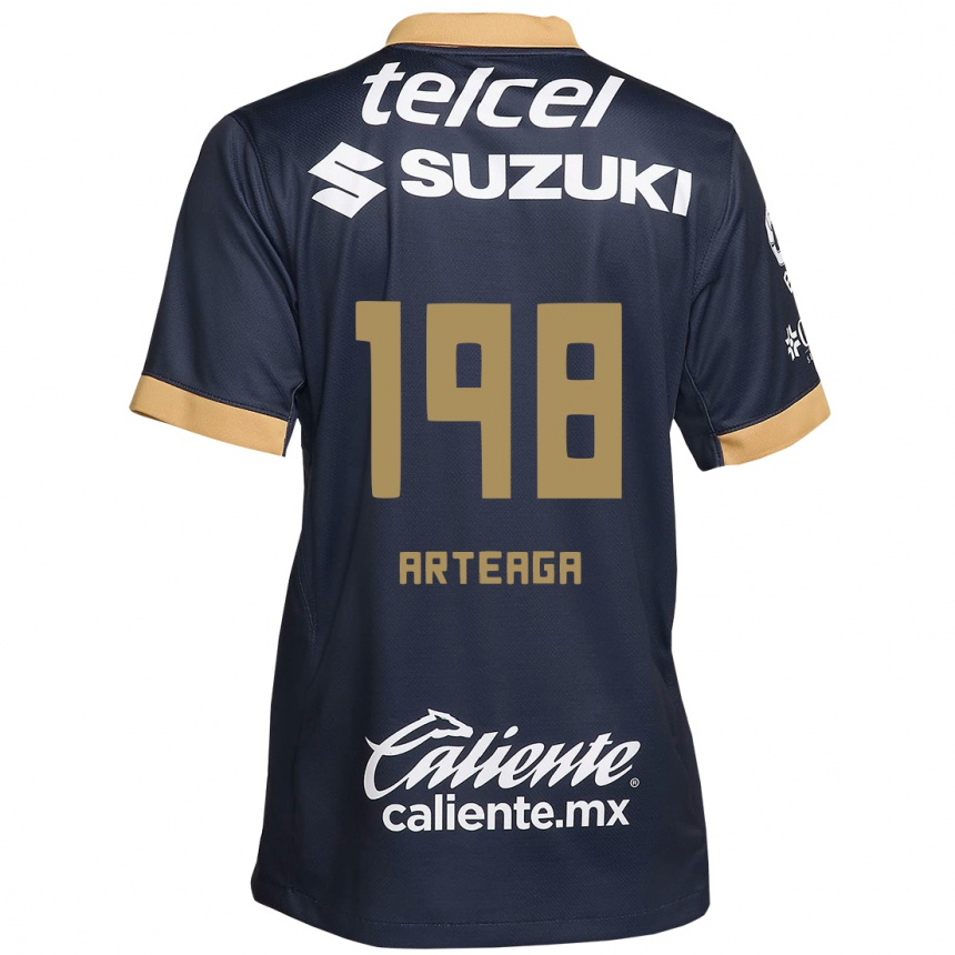 Men Football Edwin Arteaga #198 Obsidian Gold White Away Jersey 2024/25 T-Shirt Za