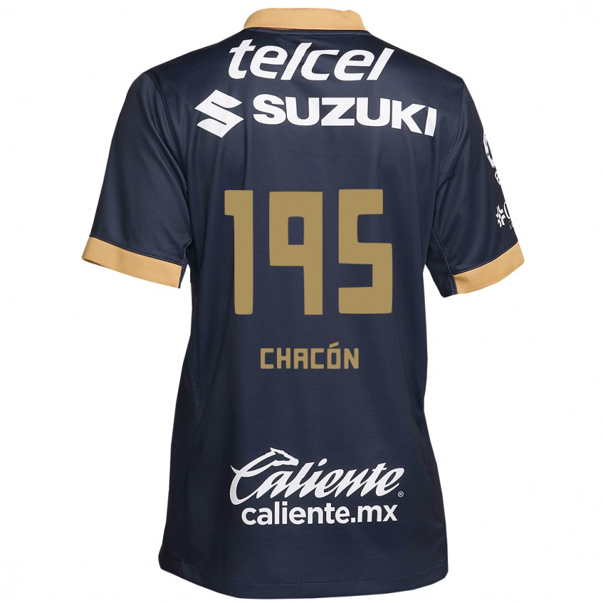 Men Football Eduardo Chacón #195 Obsidian Gold White Away Jersey 2024/25 T-Shirt Za