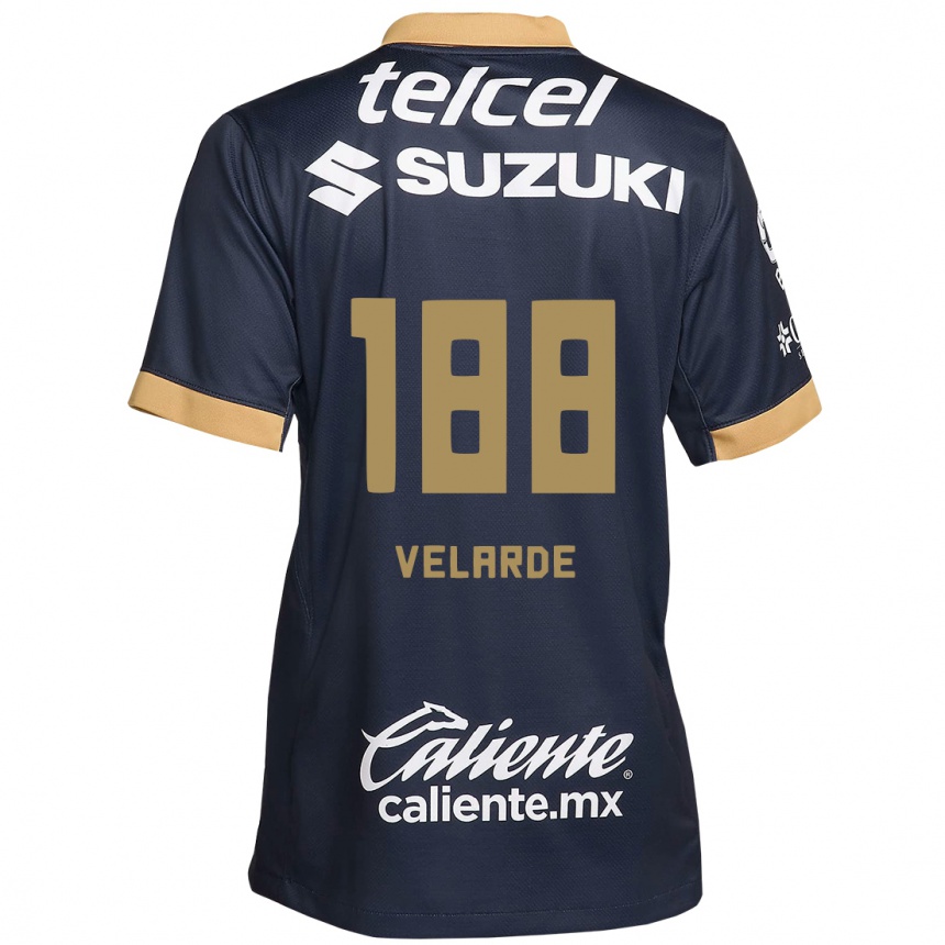 Men Football Andrés Velarde #188 Obsidian Gold White Away Jersey 2024/25 T-Shirt Za