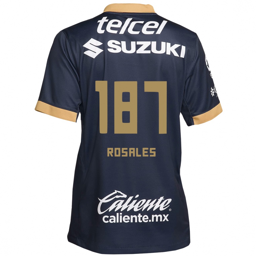 Men Football Alonso Rosales #187 Obsidian Gold White Away Jersey 2024/25 T-Shirt Za