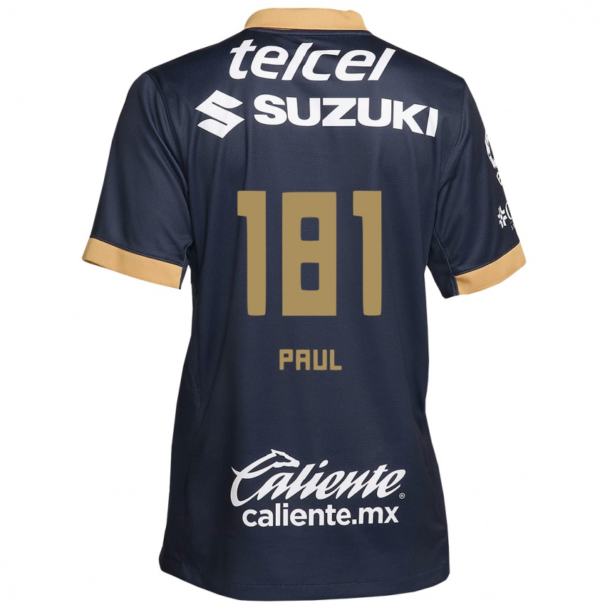 Men Football Miguel Paul #181 Obsidian Gold White Away Jersey 2024/25 T-Shirt Za