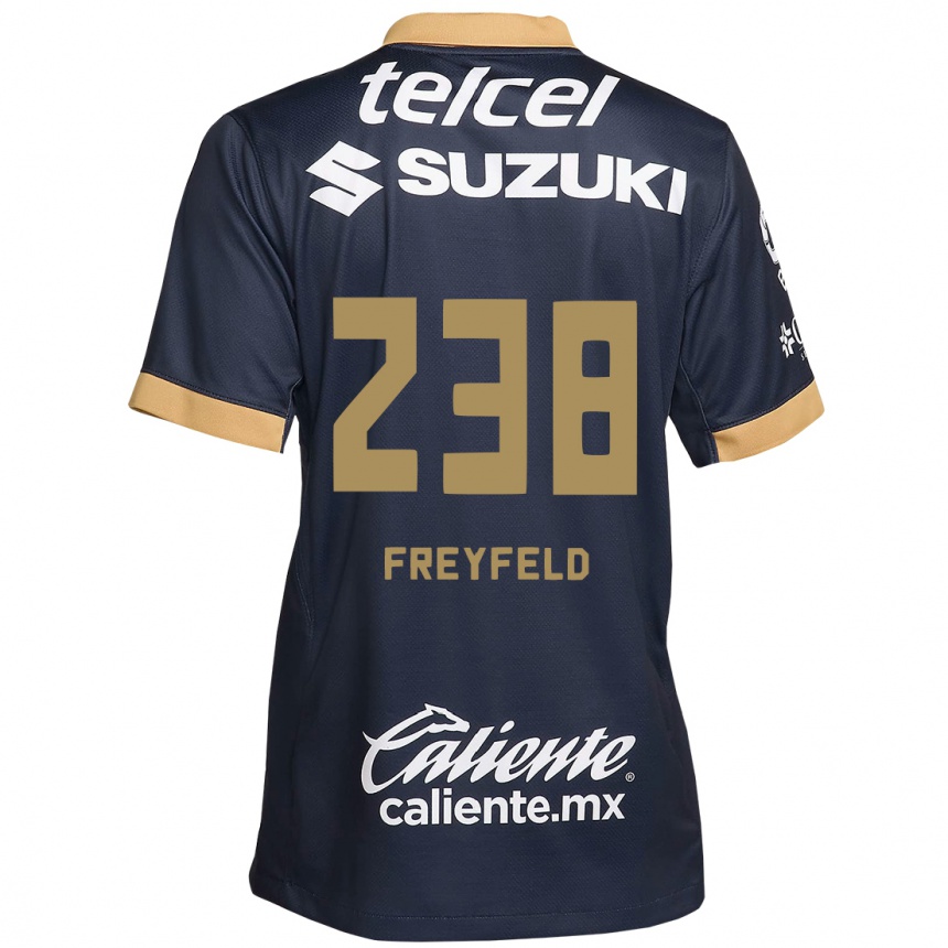 Men Football Julián Freyfeld #238 Obsidian Gold White Away Jersey 2024/25 T-Shirt Za