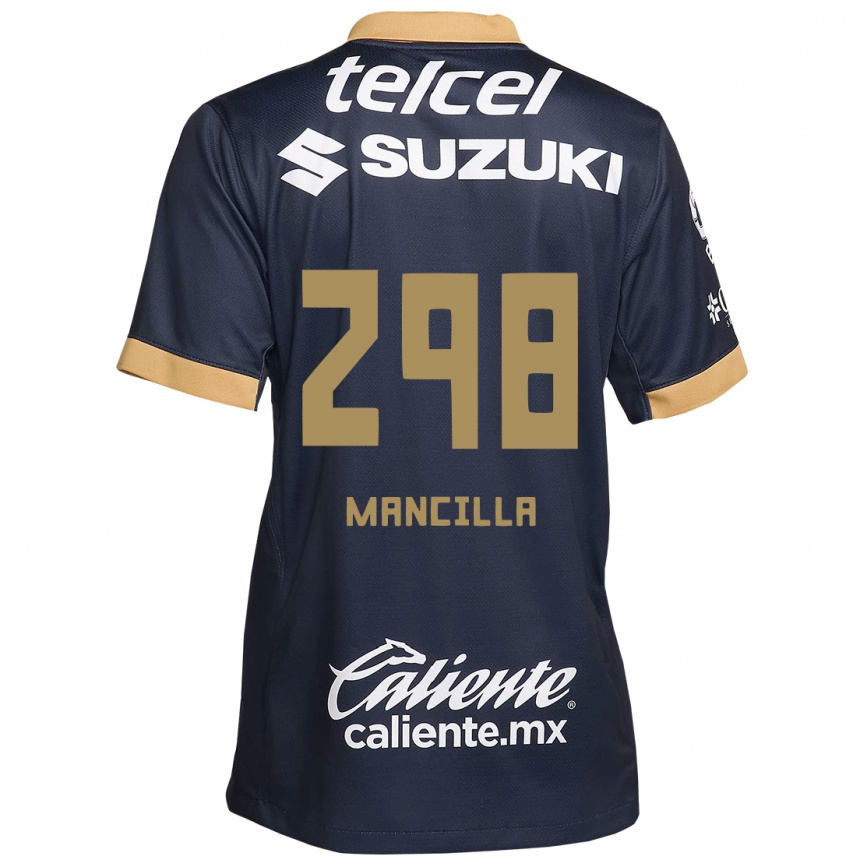 Men Football José Mancilla #298 Obsidian Gold White Away Jersey 2024/25 T-Shirt Za