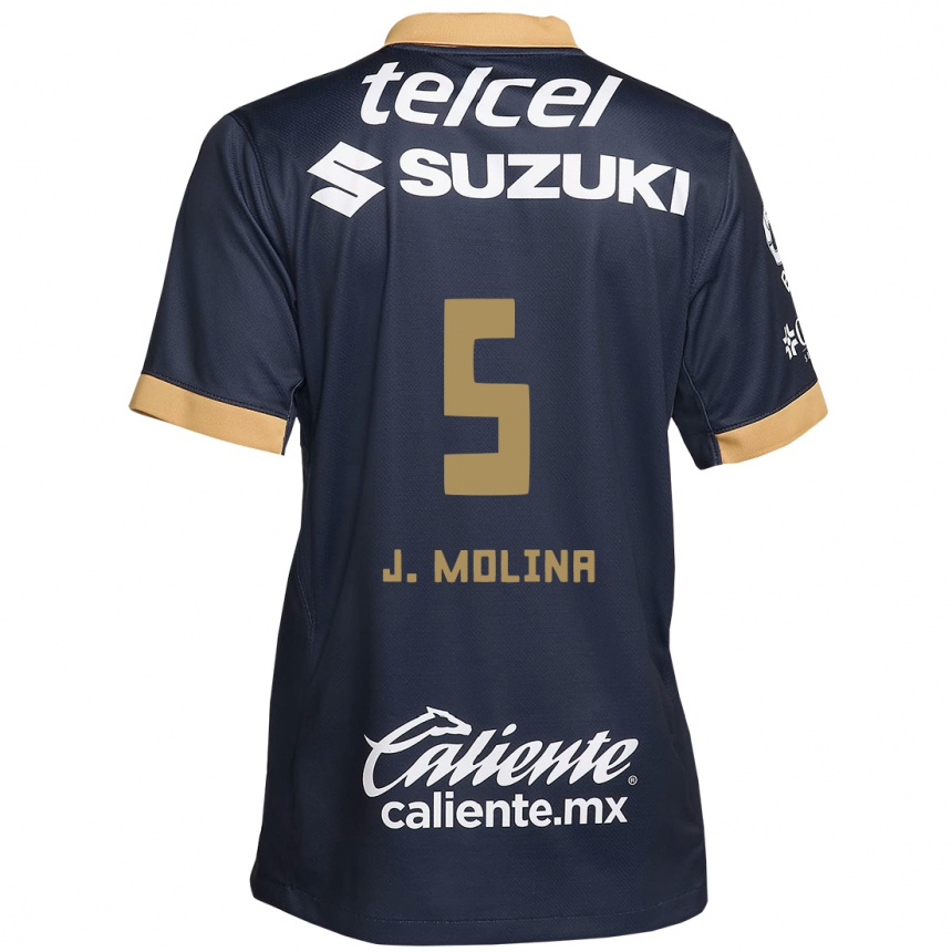 Men Football Jesús Molina #5 Obsidian Gold White Away Jersey 2024/25 T-Shirt Za