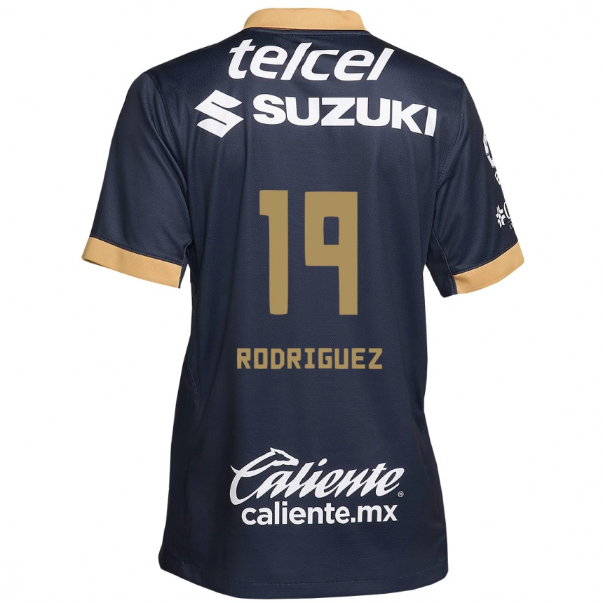 Men Football Yaneisy Rodriguez #19 Obsidian Gold White Away Jersey 2024/25 T-Shirt Za