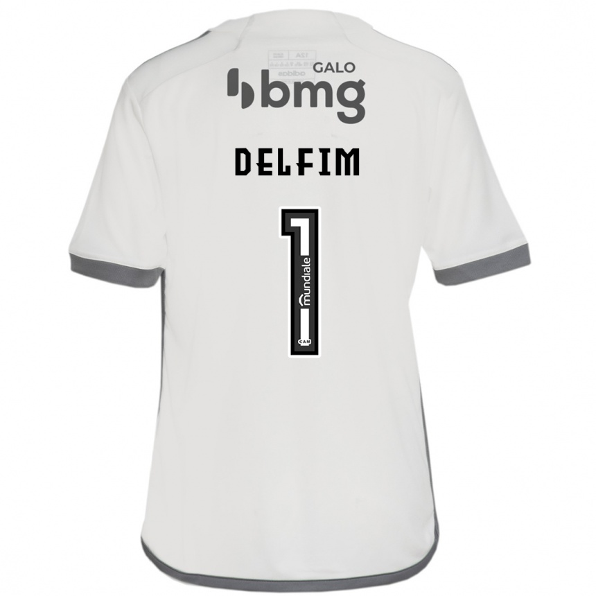 Men Football Gabriel Delfim #1 Off White Away Jersey 2024/25 T-Shirt Za