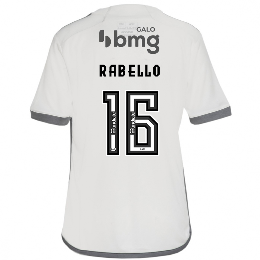 Men Football Igor Rabello #16 Off White Away Jersey 2024/25 T-Shirt Za