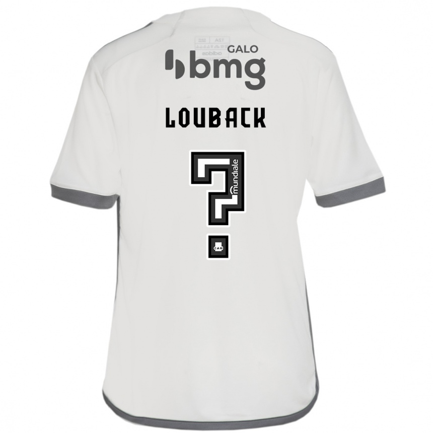 Men Football Lucas Louback #0 Off White Away Jersey 2024/25 T-Shirt Za