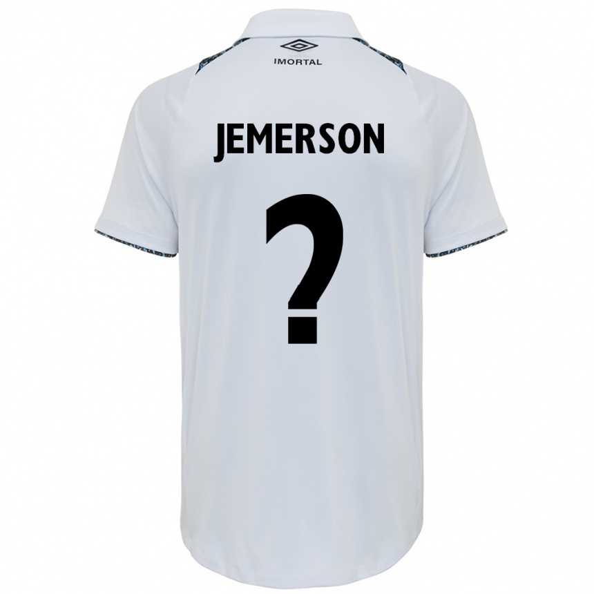 Men Football Jemerson #0 White Blue Away Jersey 2024/25 T-Shirt Za