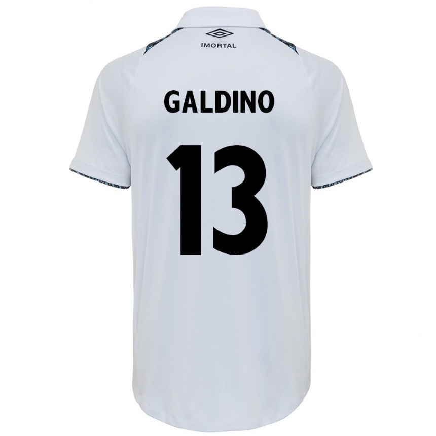 Men Football Everton Galdino #13 White Blue Away Jersey 2024/25 T-Shirt Za